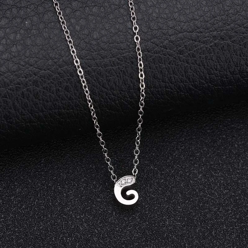 Модное крошечное ожерелье из нержавеющей стали с инициалом для женщин и девушек