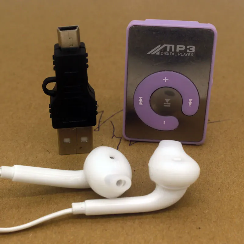 

Mini Sport Clip MP3 Music Players with multi-function Earphones USB Cable