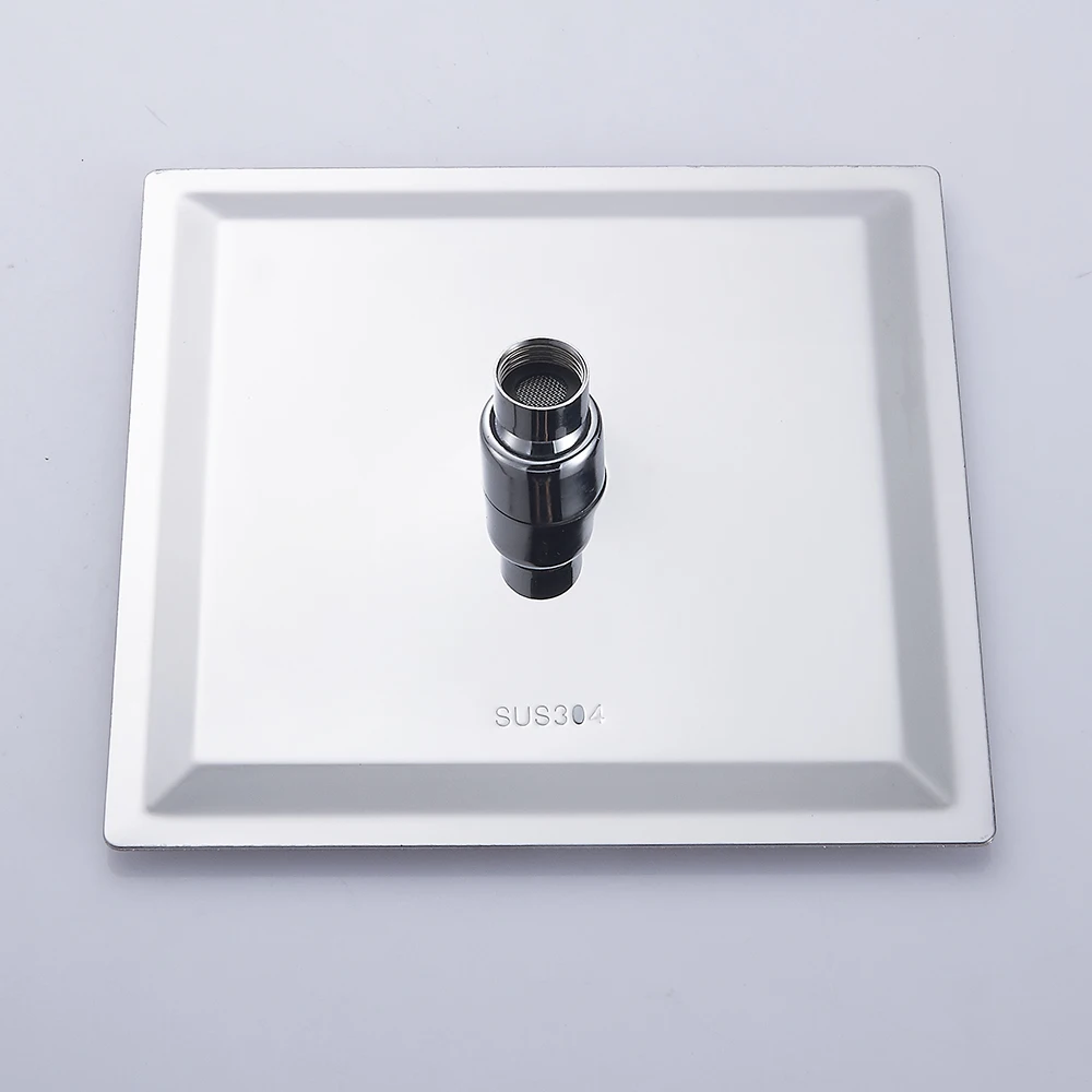 Round & Square Stainless Steel Showerhead Rainfall Shower Head Rain Shower Chrome high pressure chuveiro bath faucet ducha