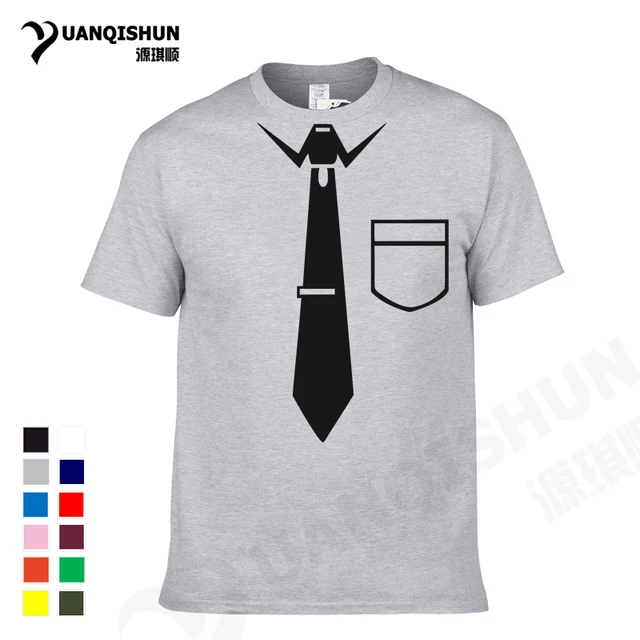 Yuanqishun Casual Tie Pocket Print Design T Shirt Simple Party Short Yuanqishun Casual Tie Pocket Print Design T Shirt Simple Party Short Sleeves Cotton Tee Funny Silhouette Tshirt In Shirts From Men S Clothing