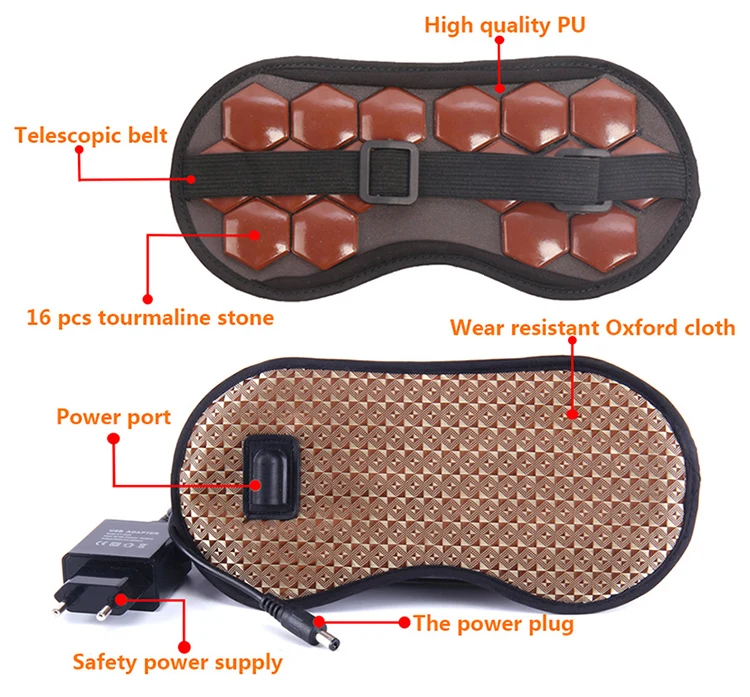 Поп Релакс Корея турмалин Германий термальный маска для глаз Здоровье электрическое Отопление терапия Уход за глазами Путешествия лица маска для сна