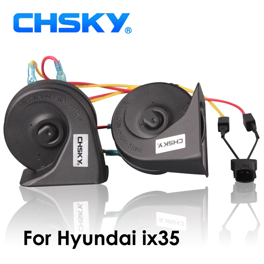 

CHSKY Car Horn Snail type Horn For Hyundai ix35 12V Loudness 110-129db Auto Horn Long Life Time High Low Klaxon