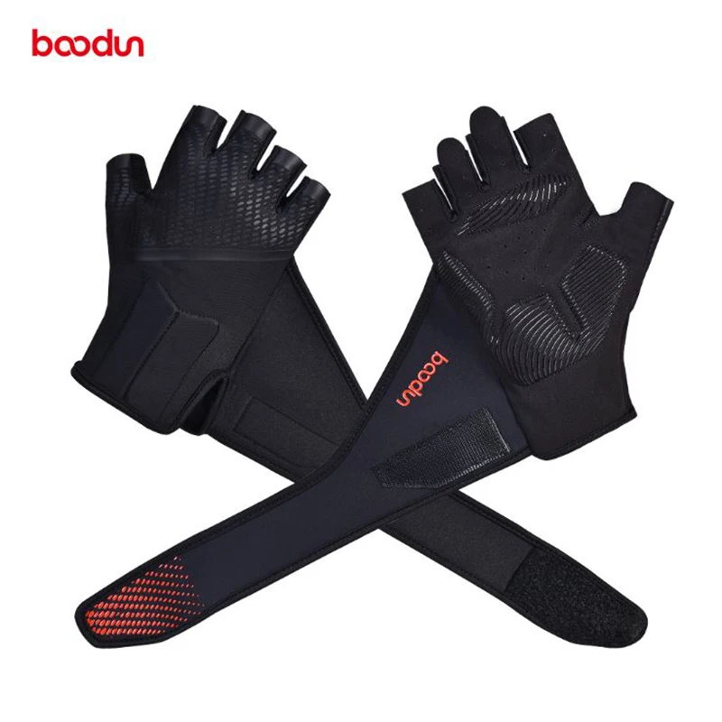 Boodun Sport Weight Lifting Gloves with Wrist Wrap Support Full Palm Protection for Pull Ups Fitness Training Body Building