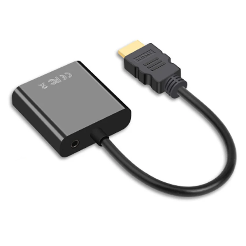 HDMI к VGA с аудиокабель конвертер мужчина к конвертер с разъемом 1080 P цифро аналоговый аудио видео для портативных ПК планшеты