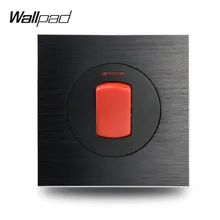 Wallpad L6 20A DP водное тепло настенный выключатель атласная Черная Металлическая алюминиевая пластина стандарт Великобритании