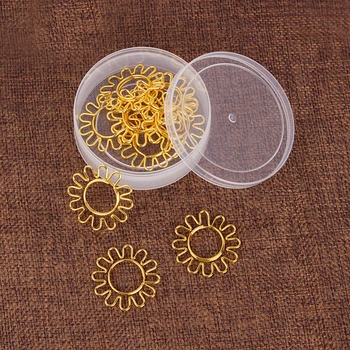 

Golden Sunflower shaped Paper clips Decorative Gold Paper Clips Gold Decor For Office Kawaii Stationery Office Gold Stationery