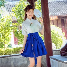 Hanfu Цин костюм династии Женские китайские костюмы древней династии Хань народный танец наряд взрослые шоу на сцене женщина носит DN3283