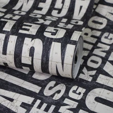 ПВХ Водонепроницаемый Papel де Parede слово английский письмо современные стены Бумага roll 3D тиснением Desktop Винтаж стены Бумага стен