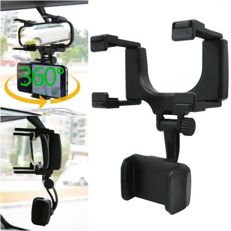 1 stücke Auto Rückspiegel Halterung Halter Stehen Cradle für Telefon GPS Universal 360 Grad Drehbar