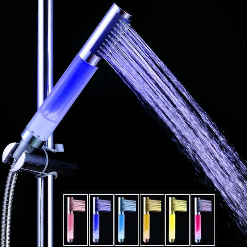 

7 Colors Changing led Shower Head Colorful Light Led bath shower faucet light auto changing color led faucet for Bathroom 20mm