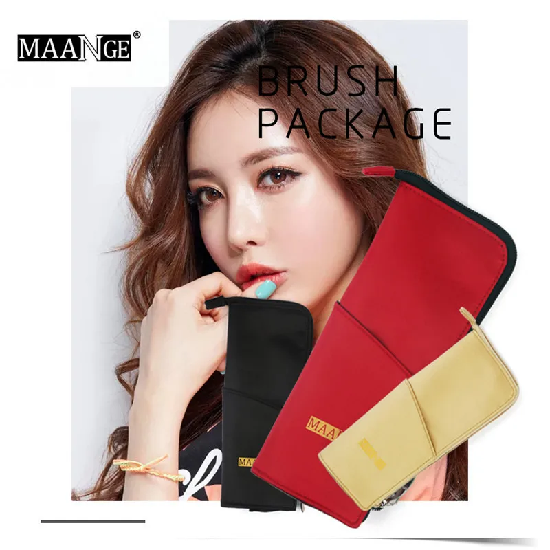 

MAANGE Professional Empty Portable Makeup Brushes Bag Case Holder Organizer Pouch Pocket Cosmetic Brush Bag Make Up Tools 20#702