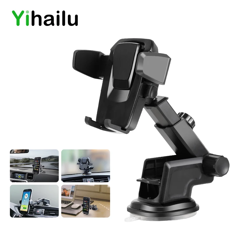 

Universal Sticky Car Holder Smart Phone GPS Support Suction 360 Rotate Adjustable 3.5-6 inch Bracket For iPhone Samsung S8 Plus