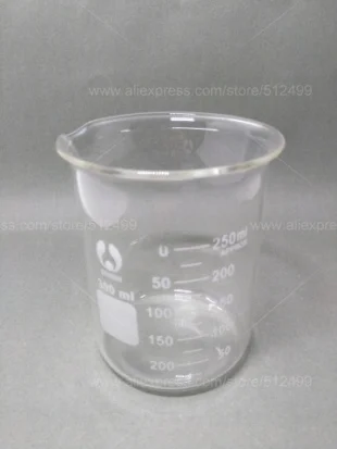 10 шт. 300 мл Стекло стакан 3.3 боросиликатное лаборатории Стекло ware низкая форма
