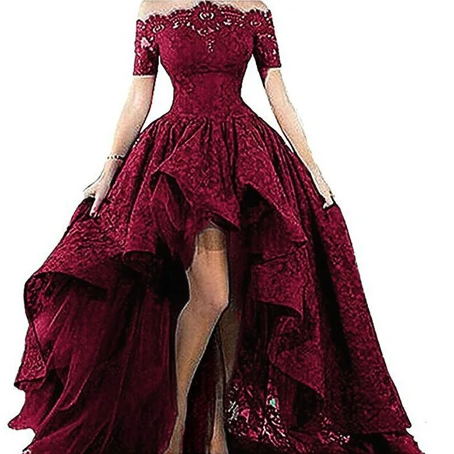 New-Real-Pictures-Hi-Lo-Prom-Dress-Short-Sleeve-Lace-Evening-dress-2017-Off-The-Shoulder.jpg_640x640 (1)