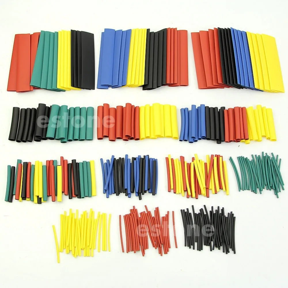 Polyolefin 328 Pcs 8 Sizes Assorted Heat Shrink Tube Tubing Wrap Sleeve 5 Colors New #20/18L | Обустройство дома