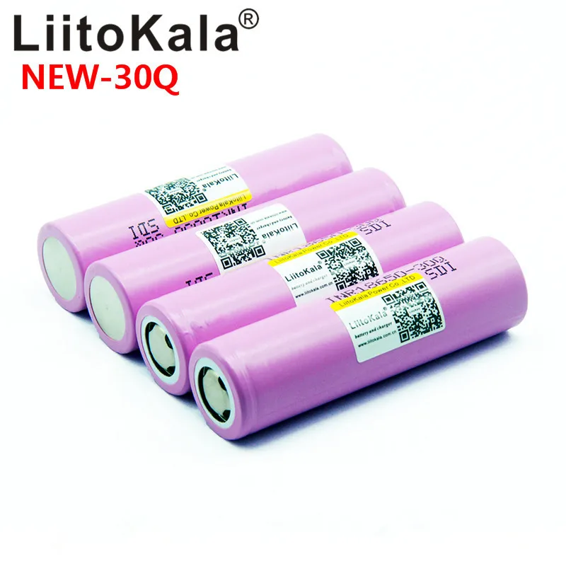 Litokala 18650 3000 мАч батарея INR18650 30Q 20A разрядка перезаряжаемая литий-ионная