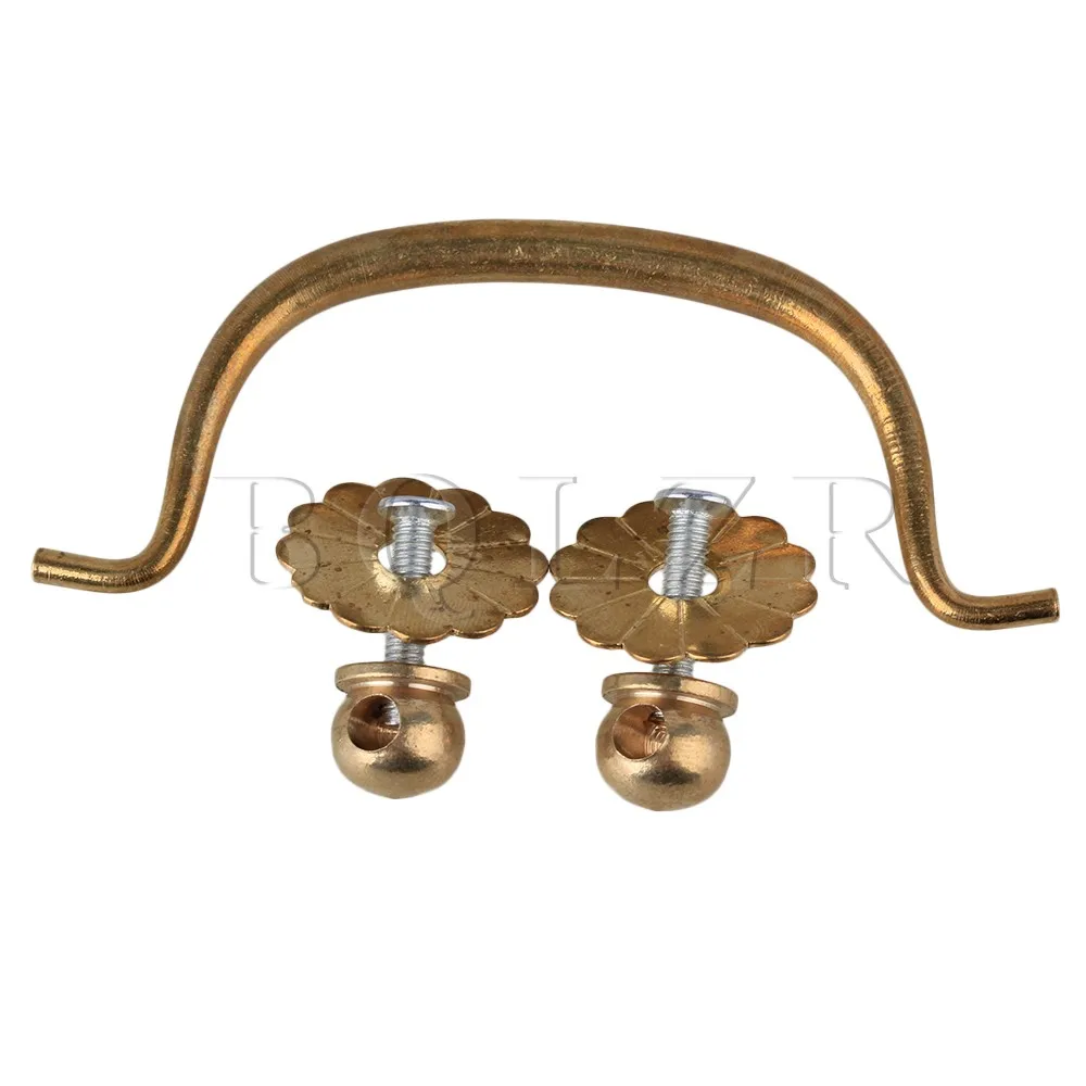 BQLZR Mini Classic Brass Drawer Drop Pulls Cupboard Knobs
