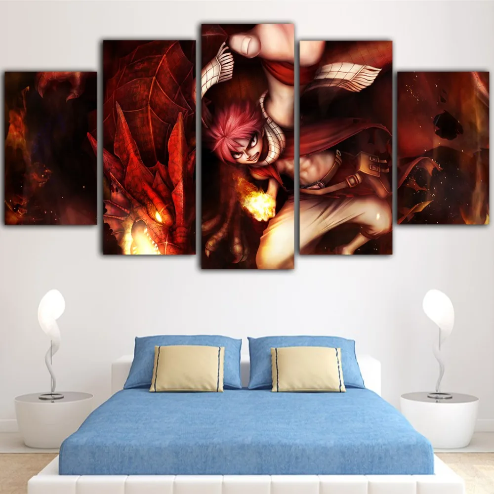 5 шт. постер аниме Сказочный хвост Cuadros Decoraci N Dormitorio постеры печатные