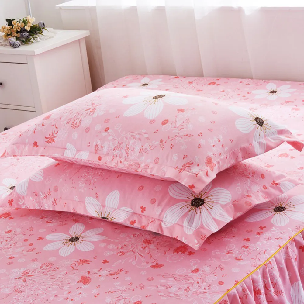 F Pillowcase 150x200 см простыня с цветочным принтом, изящное покрывало, кружевная простыня для спальни, покрывало для кровати, юбка, свадебный подарок на новоселье, 37 - Цвет: F Pillowcase