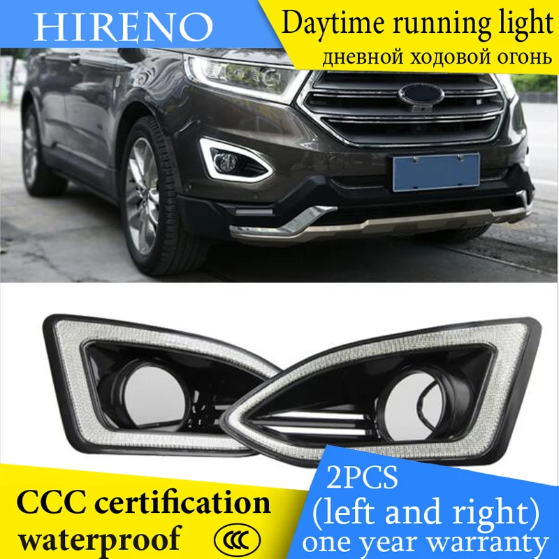 

Hireno AUTO WAY DRL For Ford edge 2015-16 Car Daytime running lights Signal Function Relay Waterproof 12V