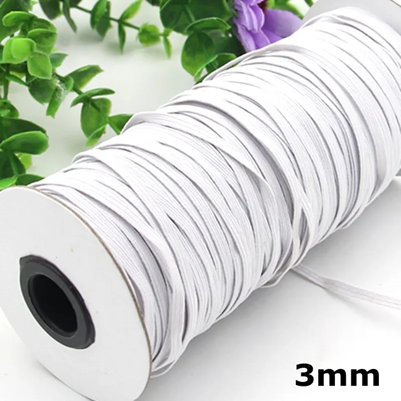 HL 350 로트 화이트 블랙 나일론 최고 탄성 밴드, 의류 바지, 바느질 액세서리 DIY, 30mm