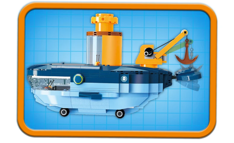 Octonauts строительный блок октопод Gup подводная лодка октябрь-Pod с GUP-C GUP-E GUP-D GUP-K GUP-I в стиле лего кирпичные игрушки Детский подарок