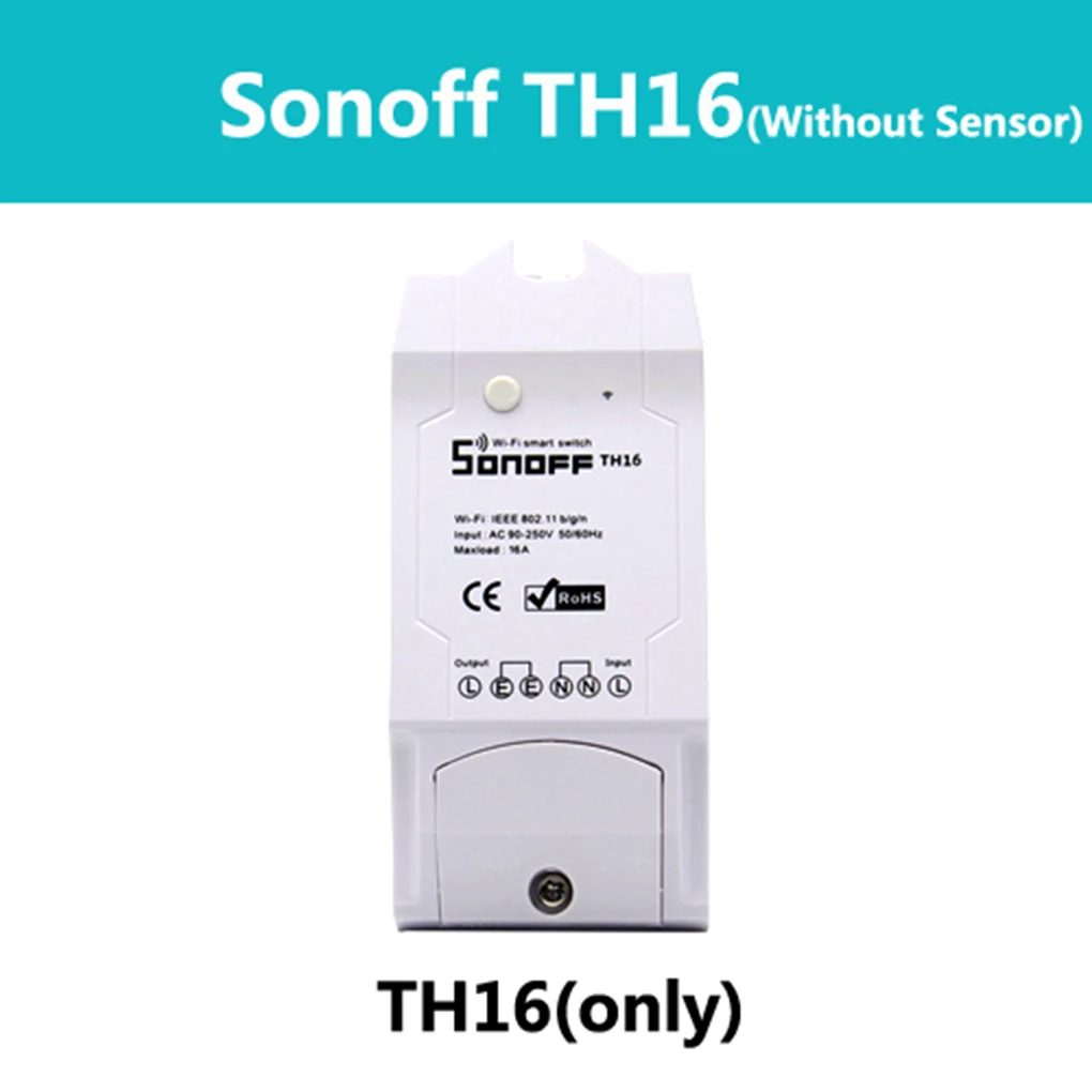 Sonoff TH16 умный дом WiFi умный переключатель 16A датчик температуры и влажности умный дом пульт дистанционного управления Модуль Автоматизации