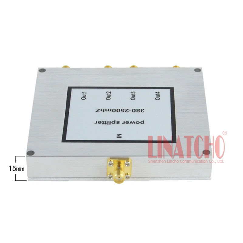 4 Way SMA connector Micro strip Power Splitter 380 2500MHz Signal Booster Repeater Divider 3