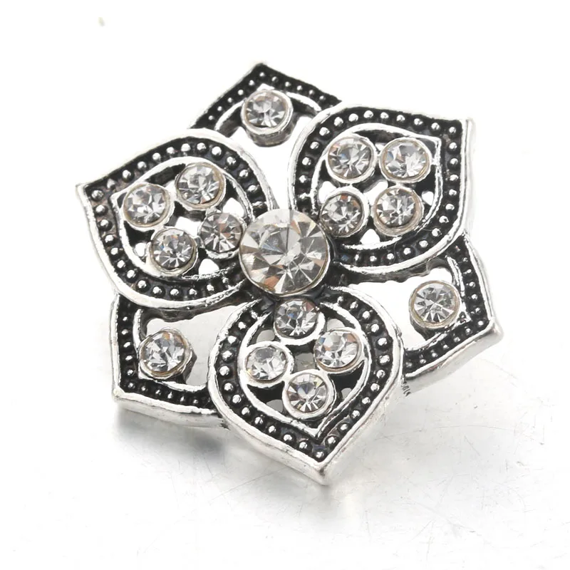 

New Arrival white 18-20mm Metal Snap Jewelry Snap Button fit Boom Life Ginger Snap Bracelets Bangles Women snaps Jewelry 4536