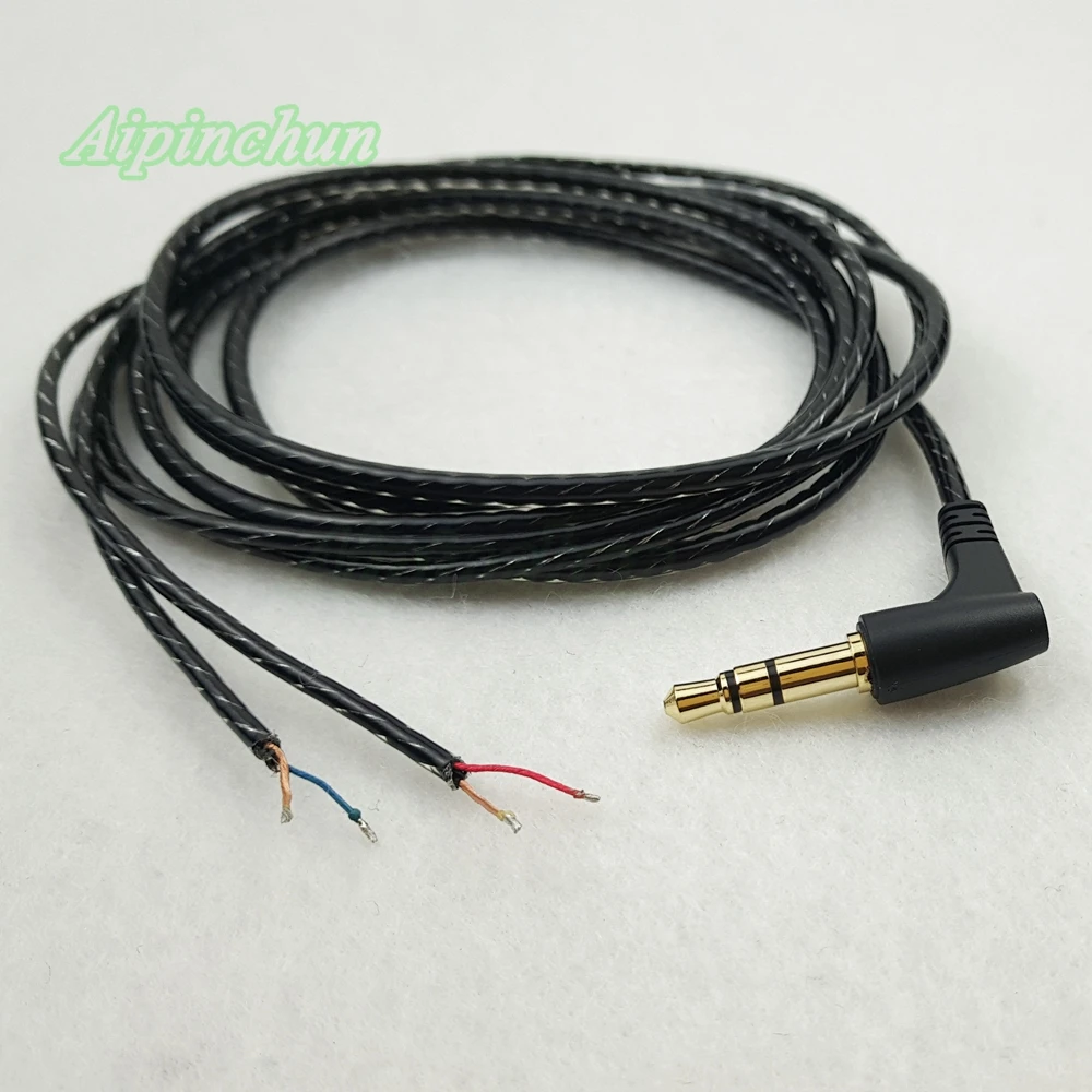 Aipinchun 3.5mm 3-pole Görbület jacket DIY Távbeszélőkagyló Hang Vezeték headphone javító Kicserélés Telefonzsinór LC-OFC vezeték A34