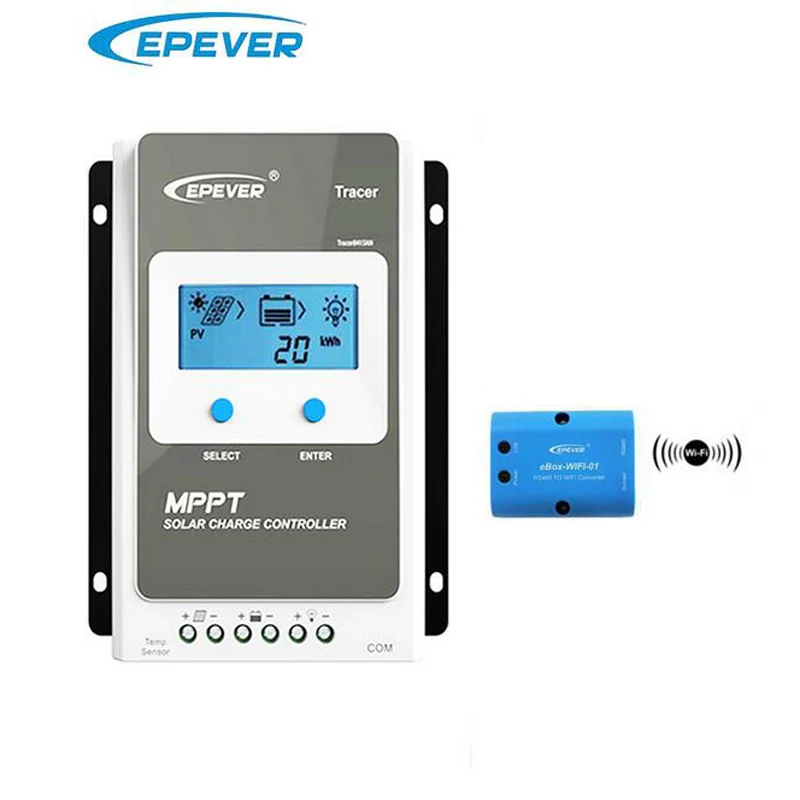 MPPT 10A/20A/30A/40A Контроллер заряда на солнечной батарее черный светильник