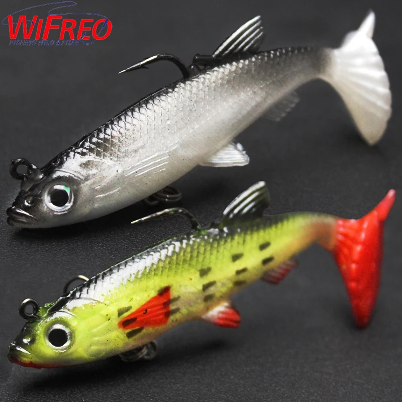  2Pcs Floating Minnow Fishing Lure Laser Hard Artificial Bait 3D Eyes 80mm 14g Swim Bait Jointed Bai