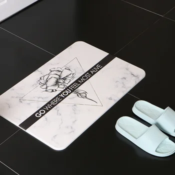 

Nordic Marble Diatom Mud Bath Mat Bathroom Door Mat Diatom Land Pad Water Absorption and Quick-drying Bathroom Mat