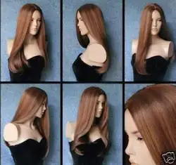 Новые длинные Лидер продаж прямой коричневый микс Косплей парики для Для женщин парик