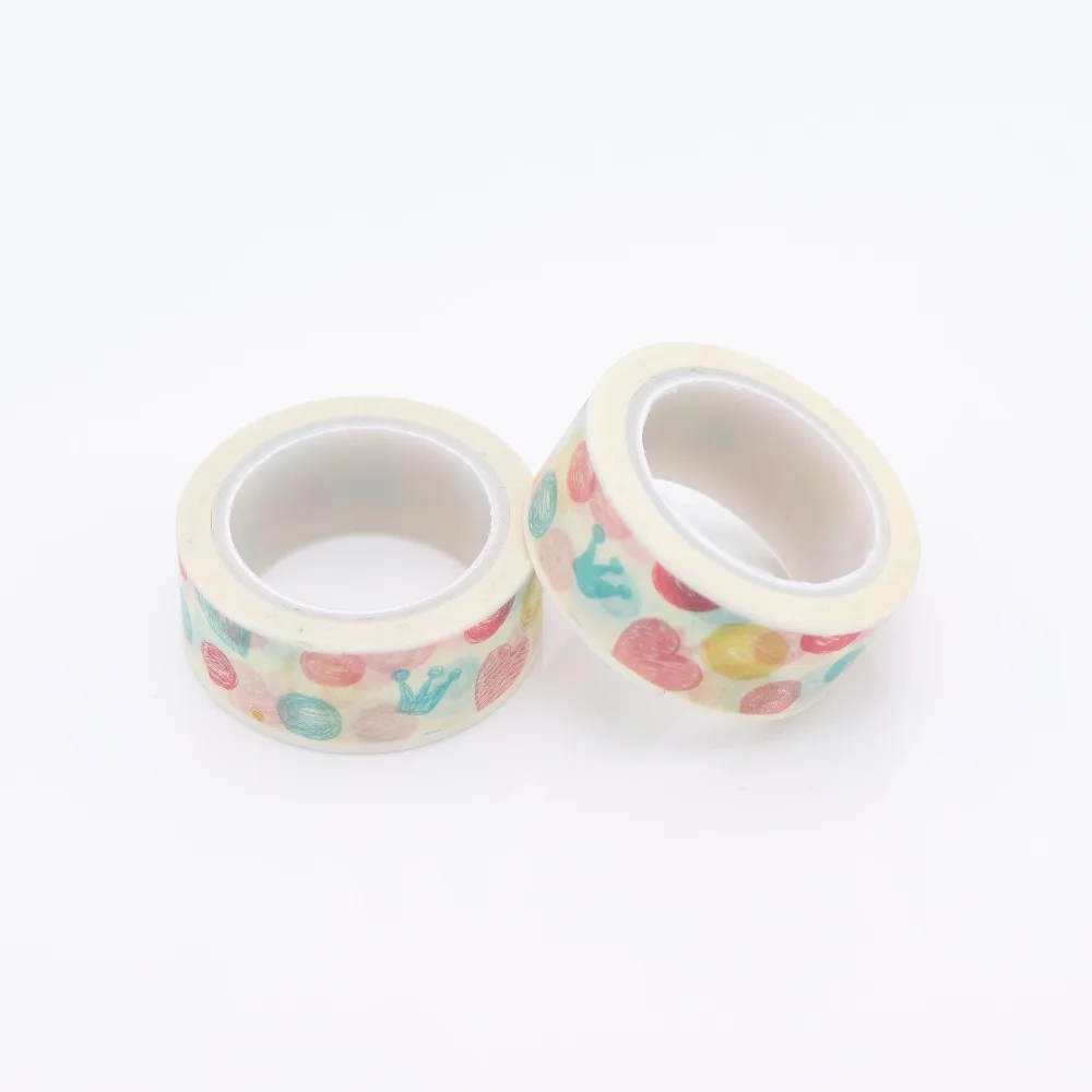 

JBFISH Rainbow color washi tape set 15mm*5m paper masking tapes Line & Dot prints stickers Stationery School supplies 2276