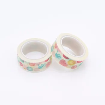 

JBFISH Rainbow color washi tape set 15mm*5m paper masking tapes Line & Dot prints stickers Stationery School supplies 2276