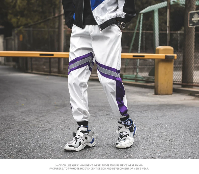 Loose Hip Hop Cargo Pants Men Camouflage Patchwork Harem Mens Trousers Streetwear  (54)