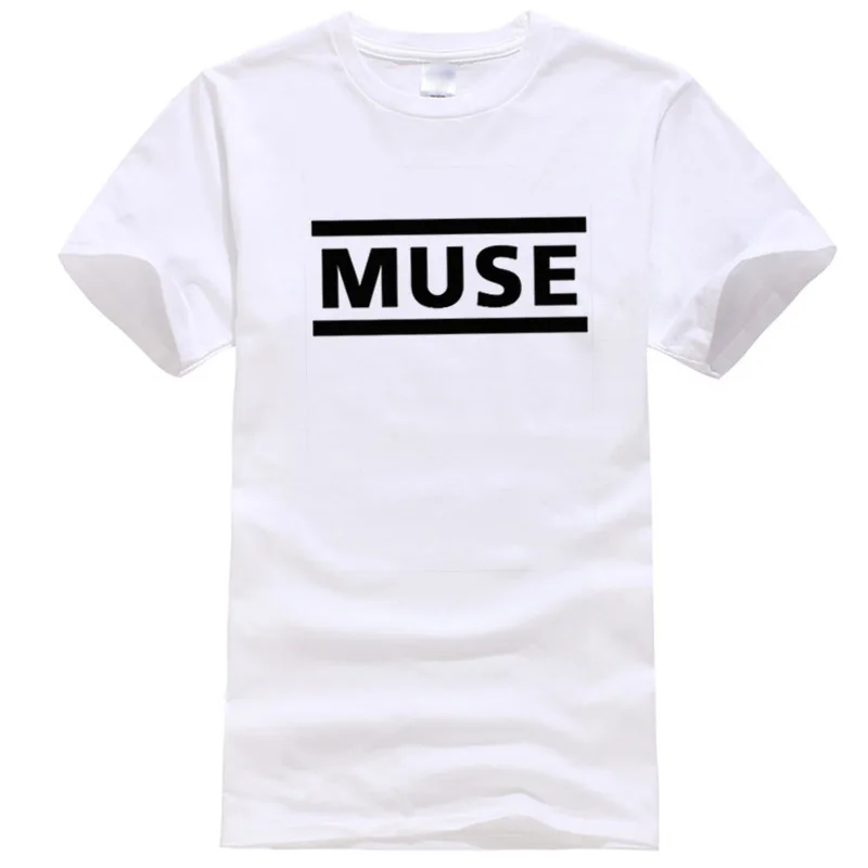 Футболка мужская с надписью muse 100% хлопок топ коротким рукавом и круглым вырезом в