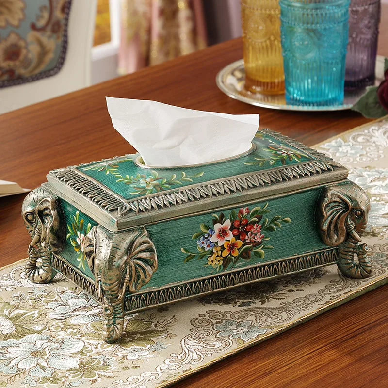 

Roco Randy series of European box luxury retro box living room decoration Home Furnishing napkin box