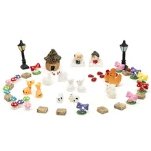 51Pcs DIY Micro Landscapes Dollhouse Bonsai Figurine Miniature Decoration Ornament For Potted Plant Craft Home Garden