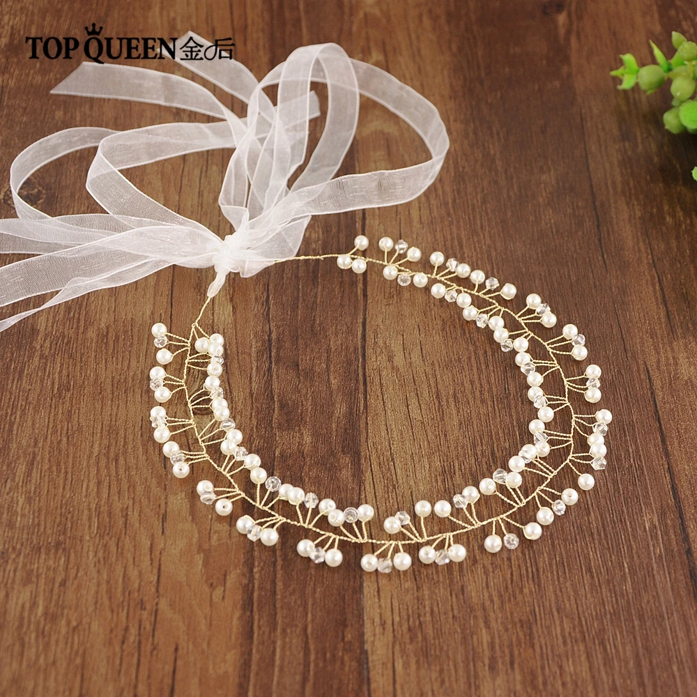 TOPQUEEN SH47-G золотые ремни ручной работы из жемчуга свадебный пояс-кушак для невесты Свадебные аксессуары тонкие ремни для ночного платья