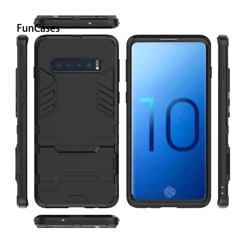 

For Samsung Galaxy S10 Plus Iron Man Mobile Shell For Galaxy S10 Full Wrapped Invisible Bracket Anti-fall Protective Phone Case