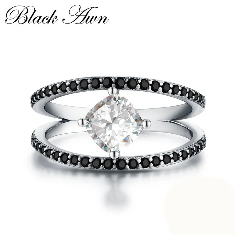 

Anillos Mujer Neo-Gothic 2.8g 925 Sterling Silver Jewelry Trendy Wedding Rings for Women Engagement Ring Bague Femme Bijoux C122