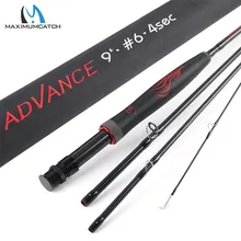 Maximumcatch Advance 5/6/8wt 9FT Fly Fishing Rod Super Light Fast Action Flexible Resins Handle Fly Rod with Cordura Tube aventik 9ft and 12ft mini tenkara fishing rod super light slim short fly fishing rod with carbon tube fly fishing tenkara rod
