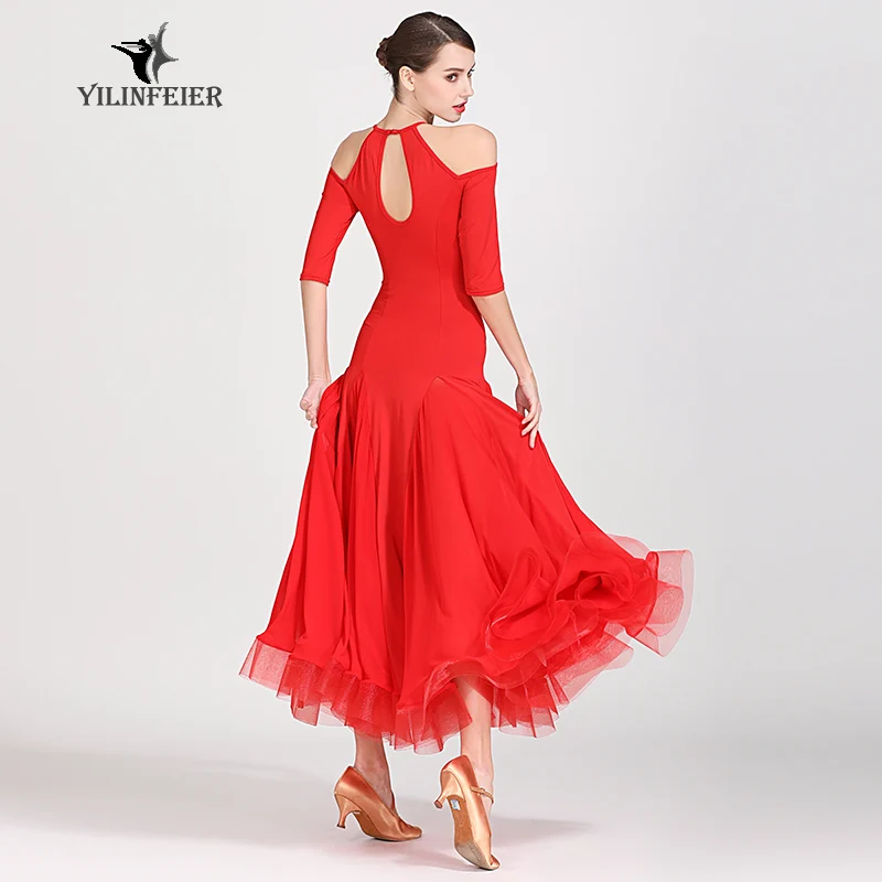New ballroom dance competition dress dance ballroom waltz dresses standard dress women S9054