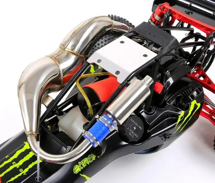 Facibom Chrome Resonant Tube Tuned Pipe Exhaust Pipe General for 1//5 HPI Baja 5B Ss 5T 5Sc Rovan King Motor Rc Car Tuned Pipe Exhaust