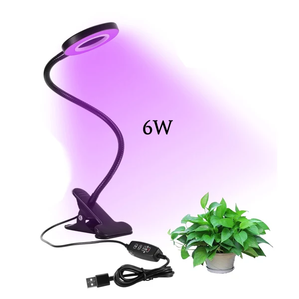 Светодиодная лампа для выращивания растений с двумя головками, 18 Вт, лампа для выращивания растений, Регулируемая на 360 градусов, с гусиным горлышком для комнатных садовых теплиц, для выращивания растений - Испускаемый цвет: 1 head