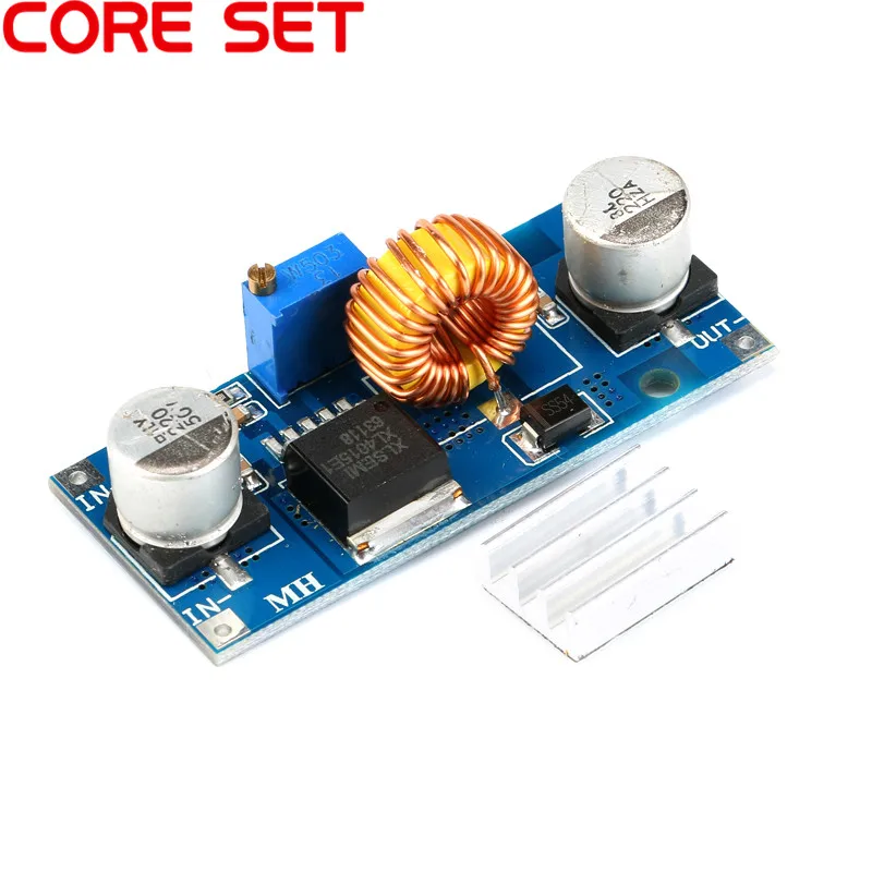 

5A XL4015 DC-DC 4-38V Step Down Adjustable Power Supply Module Voltage Regulator Buck LED Module With Heatsink