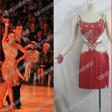 Розничная! сексуальное платье для латинских танцев с блестками и бахромой, платье для латиноамериканских танцев с открытой спиной, платье для выступлений L-0071