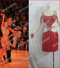 Retails!!!!Sexy latin dress Shiny Sequins Fringe Backless Latin Dance Dress,Strage Dress,Performance Wear L-0071